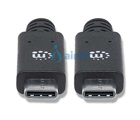 Manhattan 355223 Cable USB-C a USB-C V3.1 1.0 m Negro 10 Gbps 5 A Product Key 355223