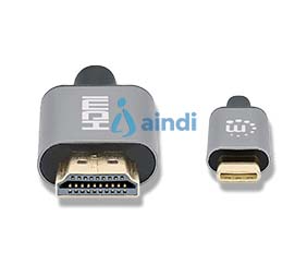 Manhattan 153591 Cable USB-C a HDMI M 1.0 m 4K@60Hz Negro