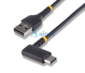 Cable USB-A a USB-C 1m StarTech R2ACR-1M Ángulo Recto Carga Rápida