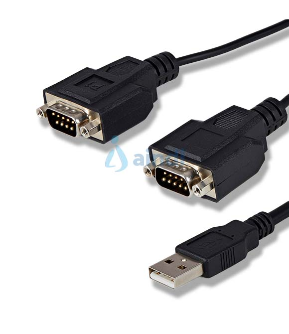 CABLE 1.8M USB A 2 PUERTOS SERIAL RS232 DB9 RETENCION DEL PUERTO DE ASIGNACION COM