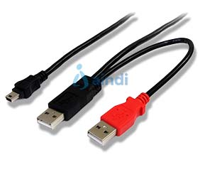 StarTech.com USB2HABMY6 Cable USB en Y de 1.8 m para discos duros externos