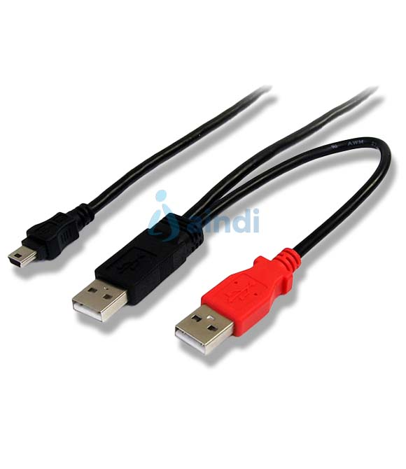 CABLE DE 1.8M USB EN Y PARA DISCOS DUROS EXTERNOS - 2X USB A MACHO A 1X USB MINI B MACHO - STARTECH.COM MOD. USB2HABMY6