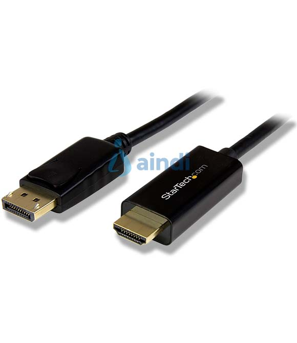 CABLE ADAPTADOR DE 5M DISPLAYPORT A HDMI - 4K 30HZ - CABLE CONVERTIDOR DP A HDMI ULTRA HD - NEGRO - STARTECH.COM MOD. DP2HDMM5MB