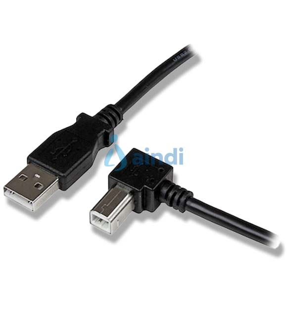 StarTech.com Cable Adaptador USB 2m para Impresora Acodado - 1x USB A Macho - 1x USB B Macho en Ángulo Derecho. Longitud de cable: 2 m, Conector 1: US