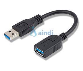 StarTech.com USB3EXT6INBK Cable extensor USB 3.0 SuperSpeed negro de 15 cm