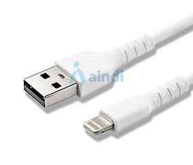 StarTech.com RUSBLTMM1M Cable de carga USB A a Lightning de 1 m, certificado MFi Apple, servicio pesado, blanco