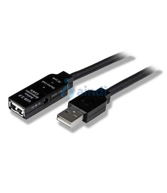 CABLE DE EXTENSIÓN ALARGADOR DE 10M USB 2.0 HI SPEED ALTA VELOCIDAD ACTIVO AMPLIFICADO - MACHO A HEMBRA USB A - NEGRO - STARTECH.COM MOD. USB2AAEXT10M