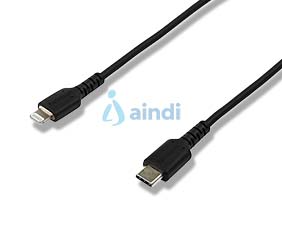CABLE DE CARGA DE 2M USB-C A LIGHTNING - COLOR NEGRO - CABLE USB DE CARGA Y ALTA RESISTENCIA - CERTIFICADO MFI APPLE - STARTECH.COM MOD. RUSBCLTMM2MB