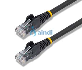 StarTech.com N6LPATCH50CMBK Cable Ethernet Cat 6 de 50 cm LSZH, UTP RJ45 PoE 100W 10 GbE sin enganches, negro