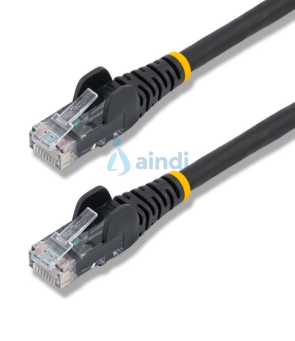 CABLE ETHERNET CAT 6 DE 50 CM - LSZH - CABLE DE RED PATCH CAT6 UTP RJ45 POE DE 100W 10 GBE SIN ENGANCHES NEGRO, ETL - STARTECH.COM MOD. N6LPATCH50CMBK
