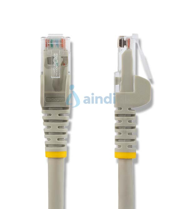 CABLE ETHERNET CAT 6 DE 3 METROS - LSZH - CABLE DE RED PATCH CAT6 UTP RJ45 POE DE 100W 10 GBE SIN ENGANCHES GRIS, ETL - STARTECH.COM MOD. N6LPATCH3MGR