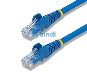 StarTech.com N6LPATCH50CMBL Cable Ethernet Cat 6 de 50 cm LSZH, UTP RJ45 PoE 100W 10 GbE sin enganches azul
