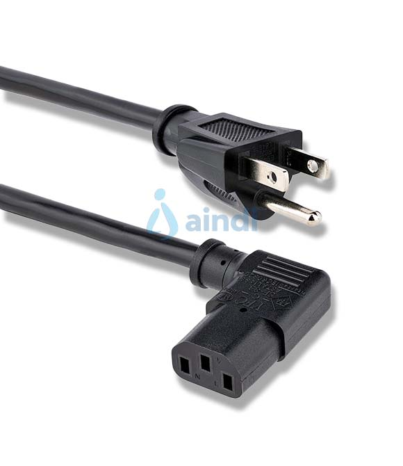 Cable de Corriente de 1m Estándar de Alimentación de Computadora - Acodado en Ángulo Recto - 18AWG - NEMA 5-15P a C13 - 10A 125V - StarTech.com Mod. PXT101L3