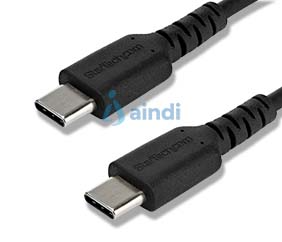 StarTech.com RUSB2CC1MB Cable de carga USB-C a USB-C 1 m, carga rápida 60W, negro