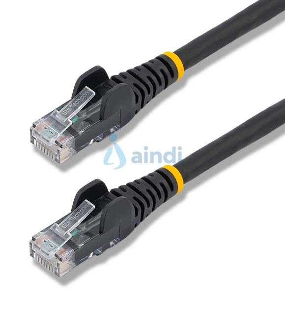 CABLE ETHERNET CAT 6 DE 3 METROS - LSZH - CABLE DE RED PATCH CAT6 UTP RJ45 POE DE 100W 10 GBE SIN ENGANCHES NEGRO, ETL - STARTECH.COM MOD. N6LPATCH3MBK