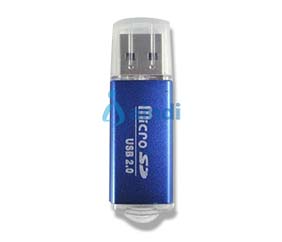 BROBOTIX 345673A Lector de Memoria MicroSD USB 2.0 Azul 345673A