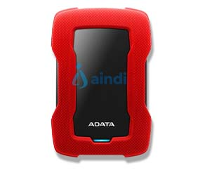 Disco Duro Externo 1TB ADATA HD330 2.5" USB 3.2 Slim - Contragolpes Rojo (Windows/Mac/Linux)
