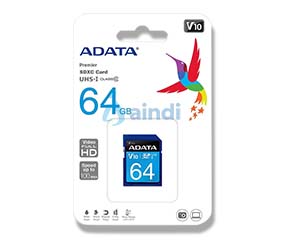 ADATA PREMIER V10 Memoria SD (SDXC) 64GB Clase 10 V10 ASDX64GUICL10-R