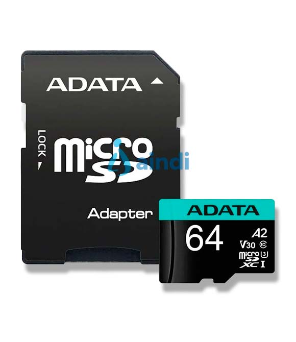 Micro Secure Digital Premier A2  ADATA UHS-I 64GB