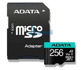 ADATA Micro Secure Digital AUSDX256GUI3V30SA2-RA1 256 MB Clase 10 Negro
