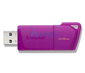 Kingston Technology DataTraveler Exodia M Memoria USB 128GB 3.2 Gen 1 Retráctil Morado Neon KC-U2L128-7LP