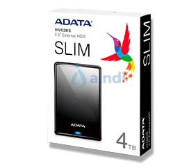 ADATA HV620S Disco Duro Externo 4 TB USB 3.2 Gen1 Negro AHV620S-4TU31-CBK