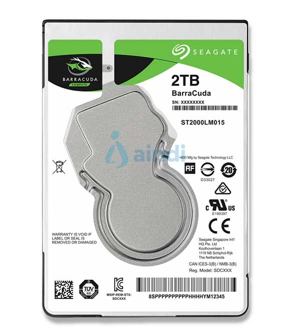 Disco Duro Seagate Barracuda 2TB 2.5" 5400RPM SATA lll 6Gbit/s Caché 256MB para Laptop