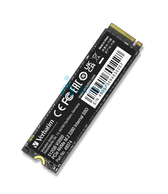 Unidad de Estado Sólido SSD Interno Verbatim Vi7000 PCIe NVMe M.2 2280 de 512GB Lectura 3100/2100 MB/s