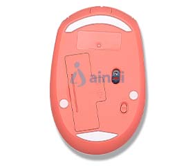 GETTTECH GAC-24405R Mouse inalámbrico colorful rojo ergonómico con gel de silicona y 2 botones