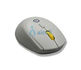 Mouse inalámbrico gris Getttech GAC-24407G, 2 botones y rueda de desplazamiento, sensor FCT3065, resolución 800 a 1600 ppp, product key GAC-24407G