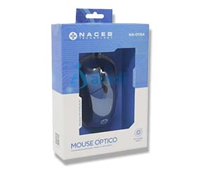 Mouse Naceb Technology NA-0115A Azul Alámbrico Óptico 6 botones 800-2400 DPI | NA-0115A