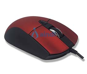 Mouse Naceb Technology NA-0115R Rojo alámbrico óptico 6 botones 800 - 2400 DPI | NA-0115R