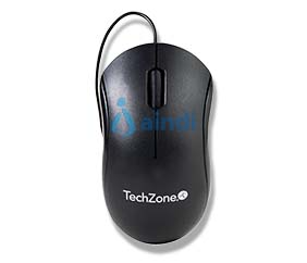 TECHZONE TZMOU01 Mouse alámbrico 1000 DPI, 3 botones, USB | TZMOU01