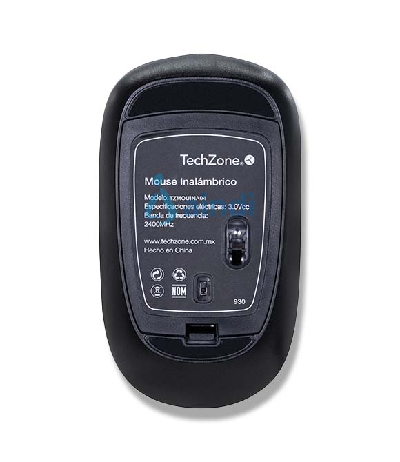 Mouse inalámbrico Terra 02 TechZone, de 1600 DP'Is,  4 botones, texturizado rubber color verde, 1 año de garantía.