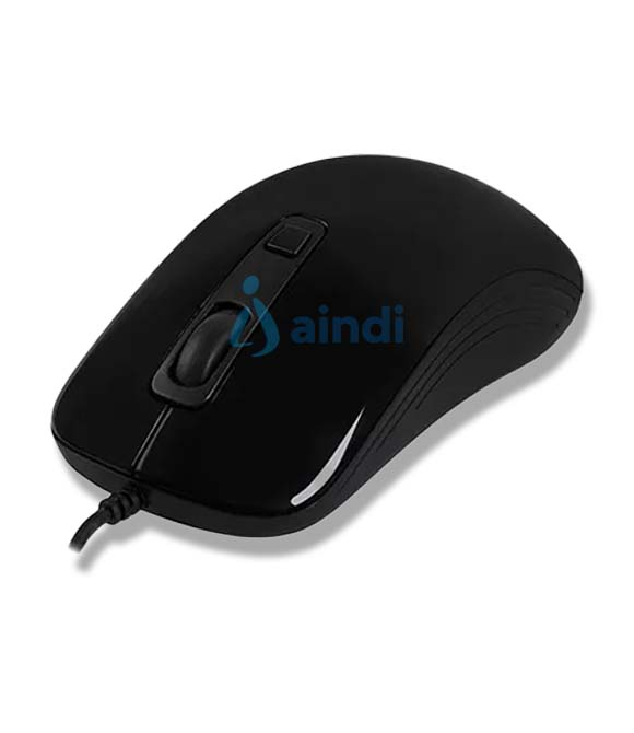 Mouse Alámbrico VORAGO MO-102, Negro, 4 Botones, USB, 1,000 / 1,600 DPIs