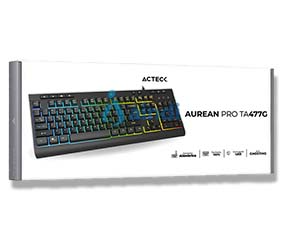 Teclado ACTECK TA477G Alámbrico LED AUREAN PRO Acteck Advanced Series AC-936743
