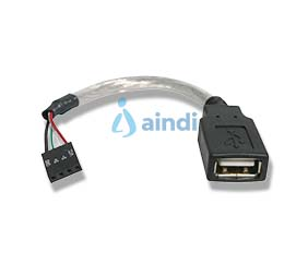 StarTech.com Cable de 15cm Adaptador Extensor USB 2.0 a IDC 4 pines - Conector a Placa Base - Hembra a Hembra