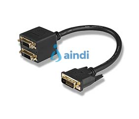 Cable Duplicador Divisor de Vídeo DVI-D de 2 Puertos Salidas Compacto - Bifurcador