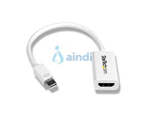 StarTech.com MDP2HD4KSW Convertidor Mini DisplayPort a HDMI con Audio 4K 30Hz Blanco