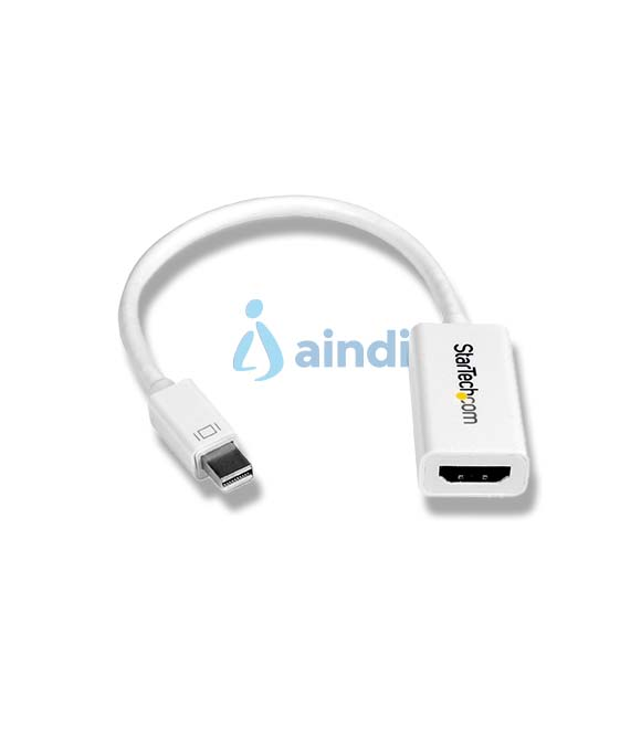 Conversor de Vídeo Mini DisplayPort a HDMI con Audio - Adaptador Activo MDP 1.2 para MacBook Pro - 4K @ 30Hz - Blanco