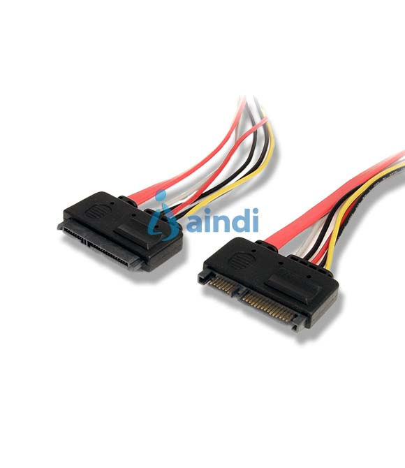 Cable de Extensión SATA de 22 Pines - Macho a Hembra - 0,3m