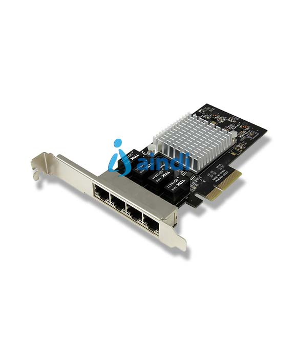 Tarjeta de Red PCI Express Ethernet Gigabit con 4 Puertos RJ45 - Chipset Intel i350