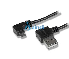 StarTech.com Cable de 2m Micro USB con conector acodado a la derecha