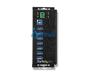 StarTech.com HB30A7AME HUB INDUSTRIAL USB 3.0 de 7 puertos - 5Gbps - Adaptador de alimentación - Protección de descargas de 350W & ESD - Soporte UASP