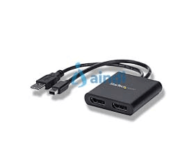 StarTech.com Splitter Multiplicador Mini DP a 2 puertos DisplayPort - Hub MST