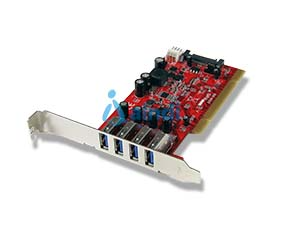 StarTech.com Tarjeta Adaptador PCI USB 3.0 (5Gbps) SuperSpeed 4 Puertos Con Alimentación SATA LP4 - Hub Concentrador Interno - Ladrón USB Interno - 2x USB A Hembra