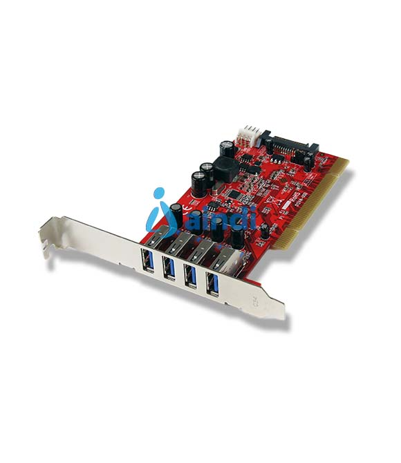 StarTech.com Tarjeta Adaptador PCI USB 3.0 (5Gbps) SuperSpeed 4 Puertos Con Alimentación SATA LP4 - Hub Concentrador Interno - Ladrón USB Interno - 2x USB A Hembra