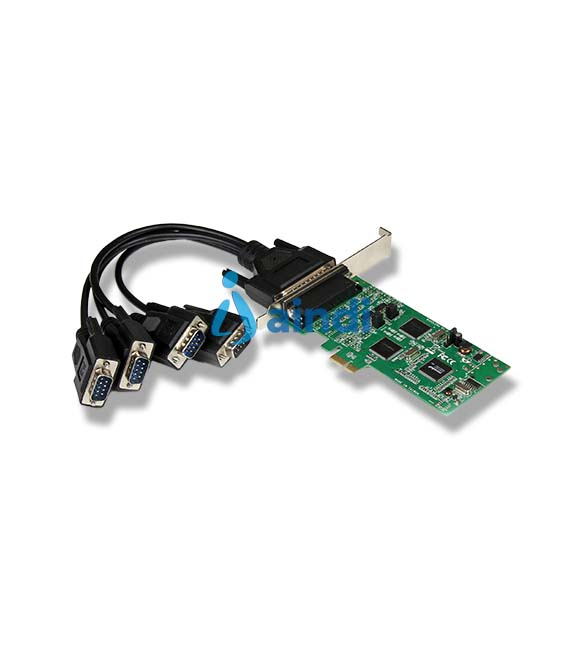 StarTech.com Tarjeta Adaptadora PCI Express PCIe de 4 Puertos Serie Serial Combo RS232 y RS485 RS 422 DB9