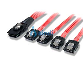 StarTech.com Cable Adaptador de 50cm Mini SAS Serial Attached SCSI SFF 8087 mSAS iSAS Interno a 4x SATA Cierre Latching