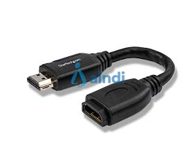 StarTech.com Cable HDMI 2.0 de 15cm - Extensión Alargador de Alta Velocidad con Ethernet - 4K a 60Hz